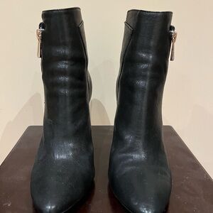 Vince Camuto Black Leather Ankle Booties